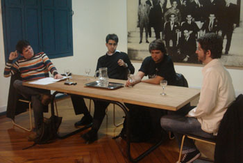 Julio Daio Borges, Evandro Buccini, Guilherme Werneck e Michel Lent em foto de Verônica Mambrini