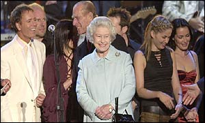 Elizabeth II no show de Jubileu